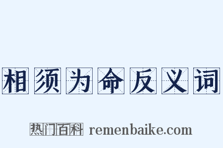 相须为命反义词是什么意思的图片